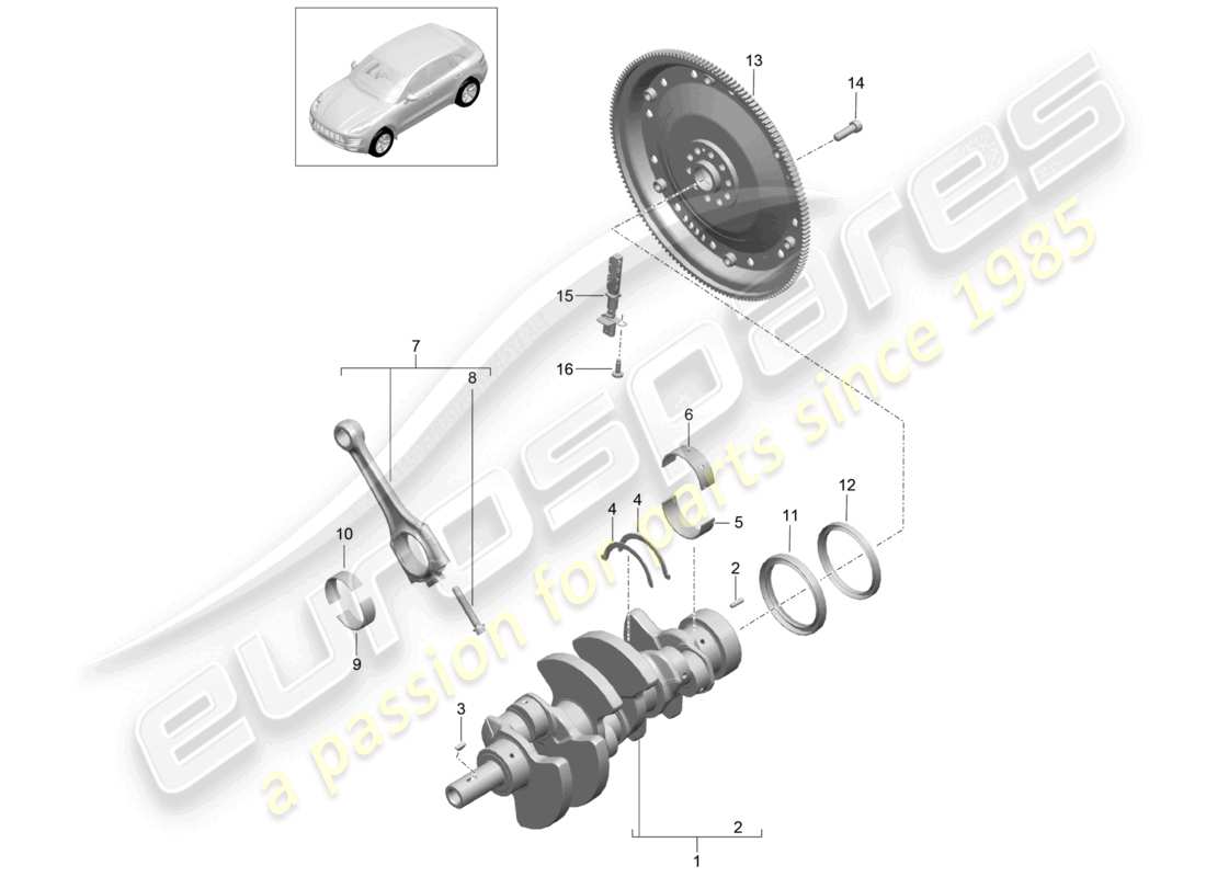 a part diagram from the porsche 2014 (macan) parts catalogue
