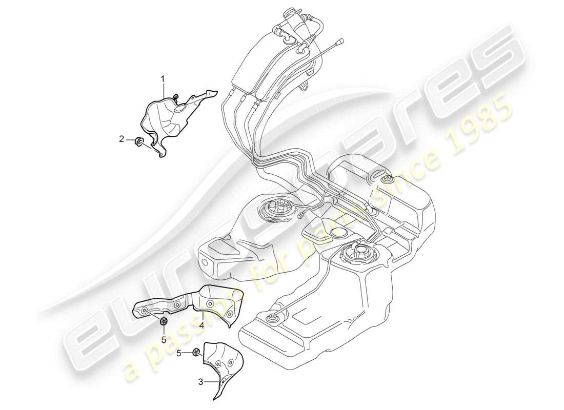 a part diagram from the porsche 2010 (cayenne e1 9pa) parts catalogue