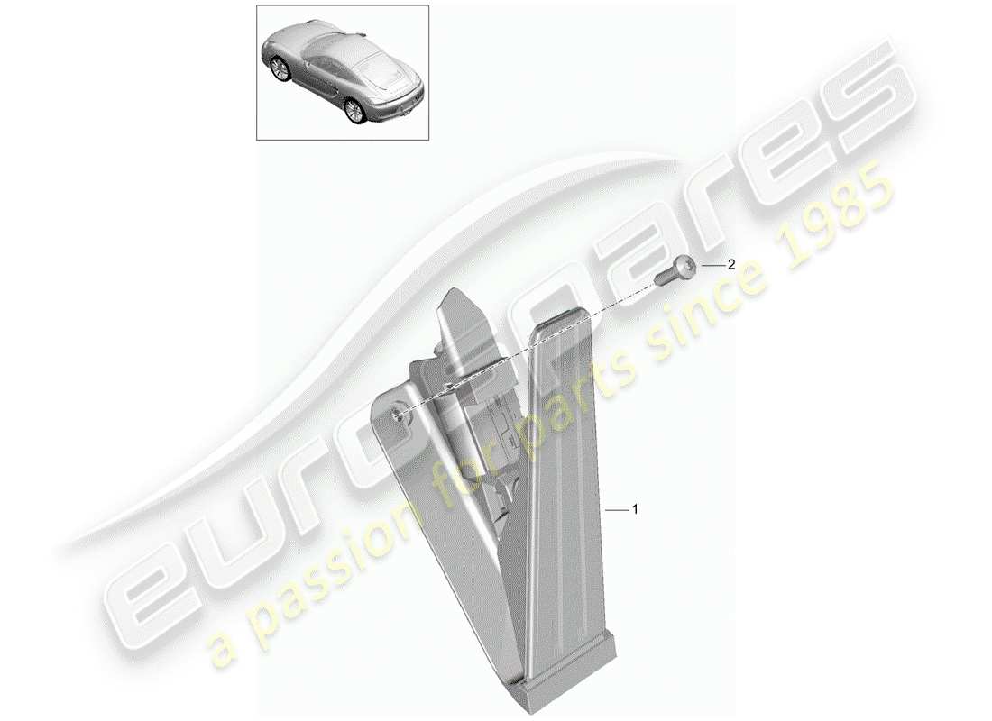a part diagram from the porsche 2015 (981 cayman) parts catalogue