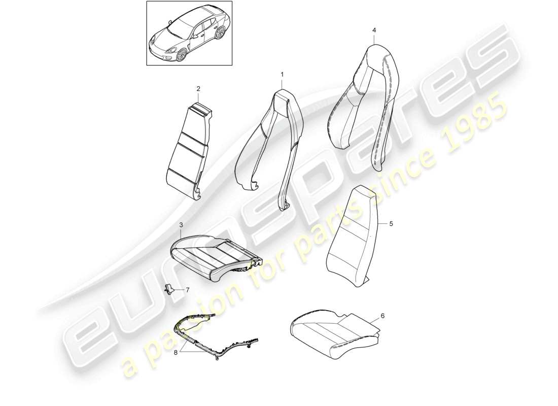 a part diagram from the porsche 2011 (panamera 970) parts catalogue