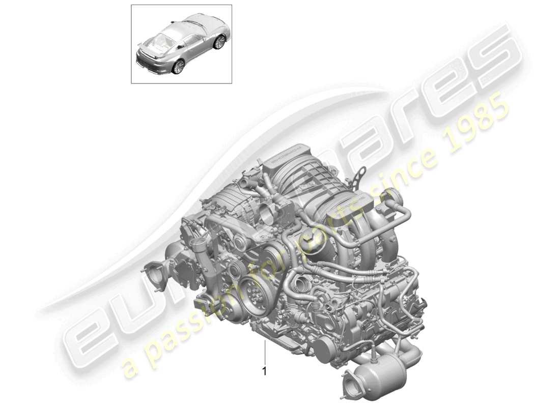 a part diagram from the porsche 2015 (991-1 r/gt3/rs) parts catalogue