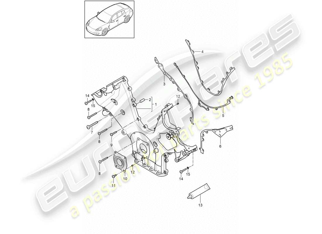 a part diagram from the porsche 2013 (panamera 970) parts catalogue
