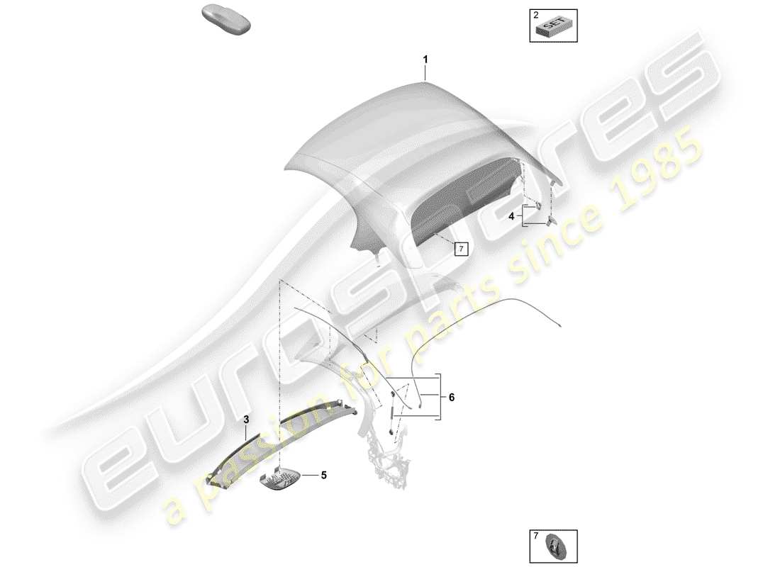 a part diagram from the porsche boxster parts catalogue