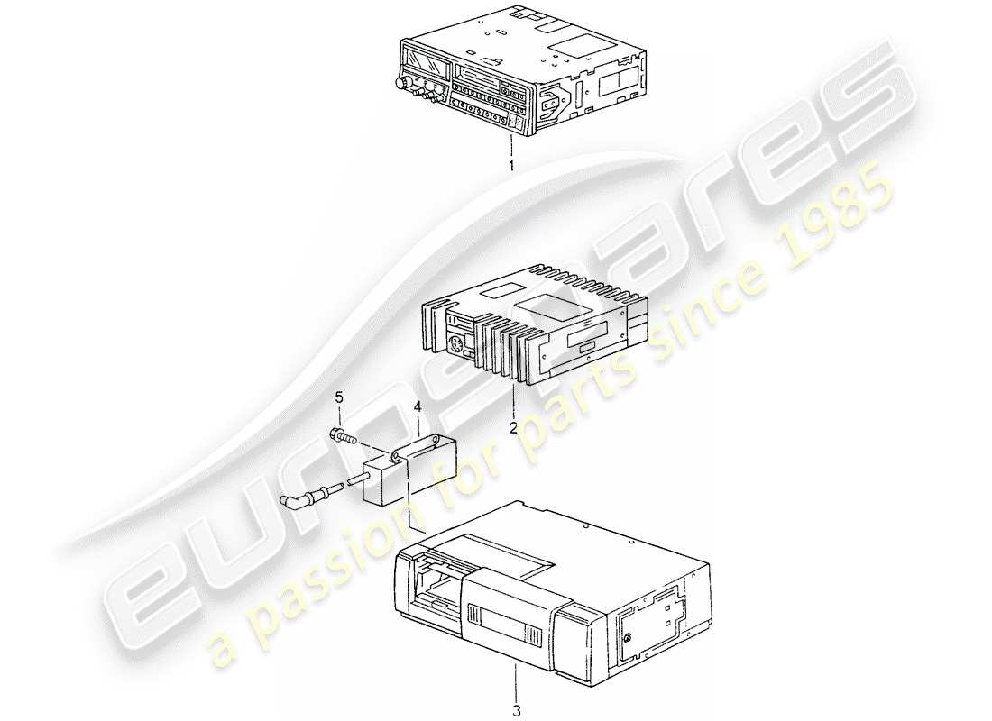 a part diagram from the porsche 1964 (refurbished and exchange catalogue) parts catalogue