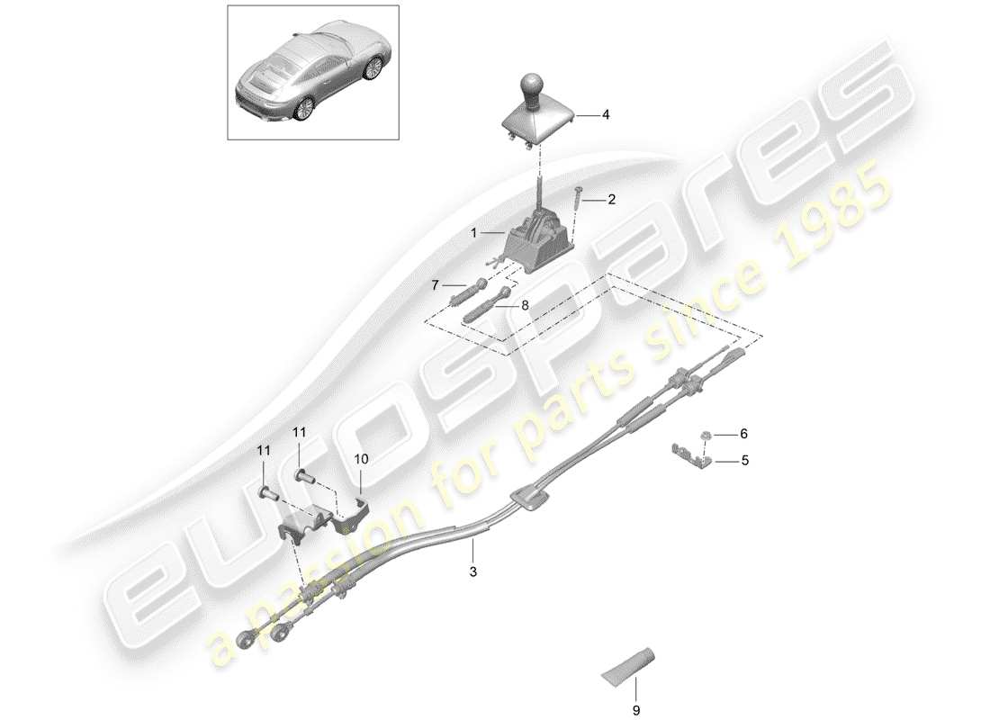 a part diagram from the porsche 2018 (991-2) parts catalogue