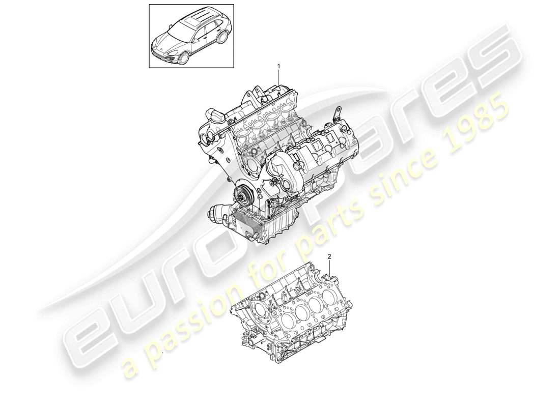 a part diagram from the porsche cayenne parts catalogue