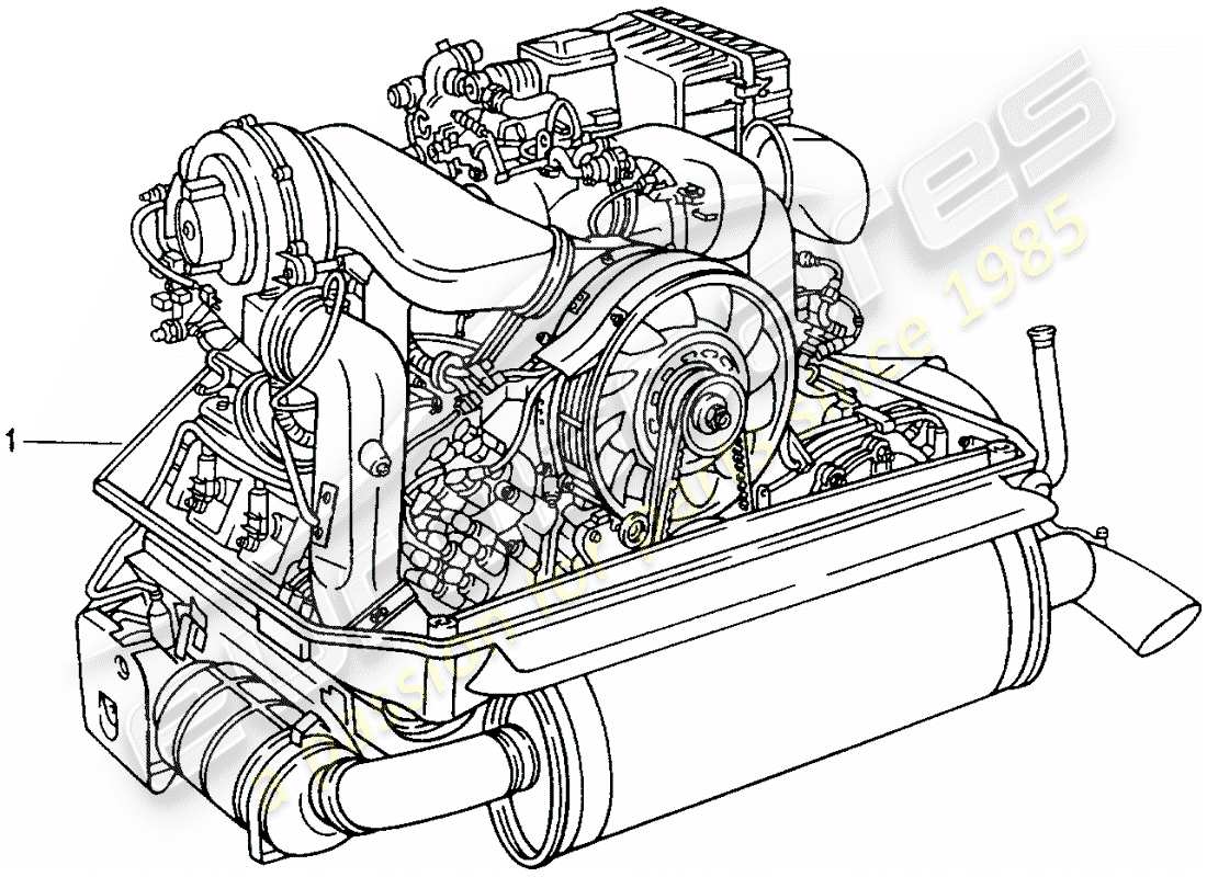 a part diagram from the porsche 1963 (refurbished and exchange catalogue) parts catalogue