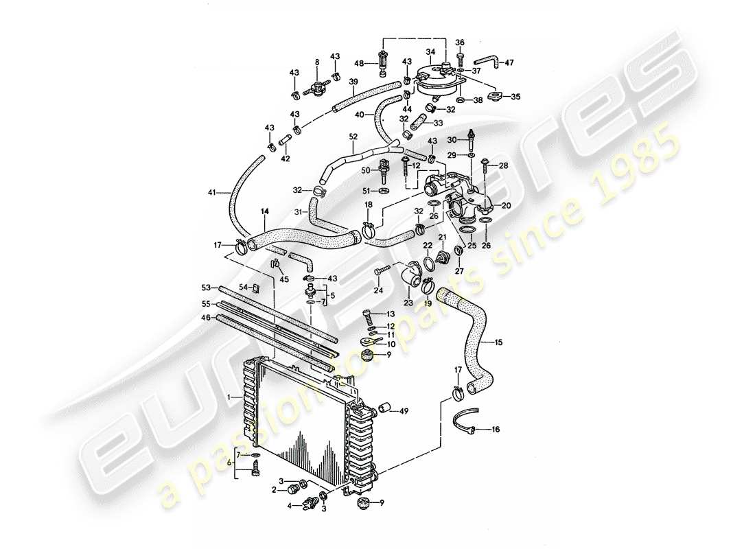 a part diagram from the porsche 1992 (928) parts catalogue