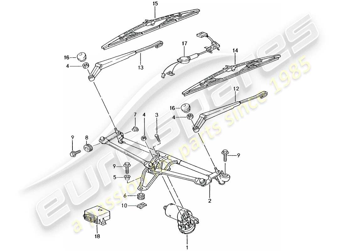 a part diagram from the porsche 996 parts catalogue