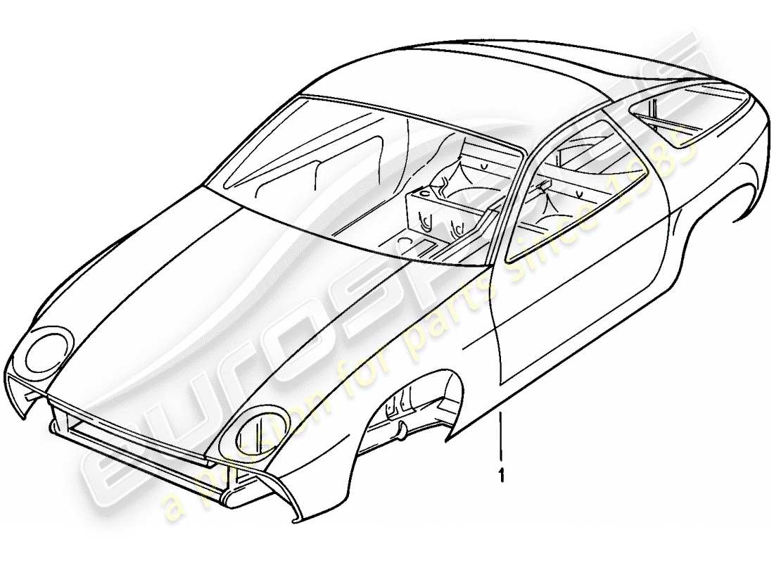 a part diagram from the porsche 928 parts catalogue