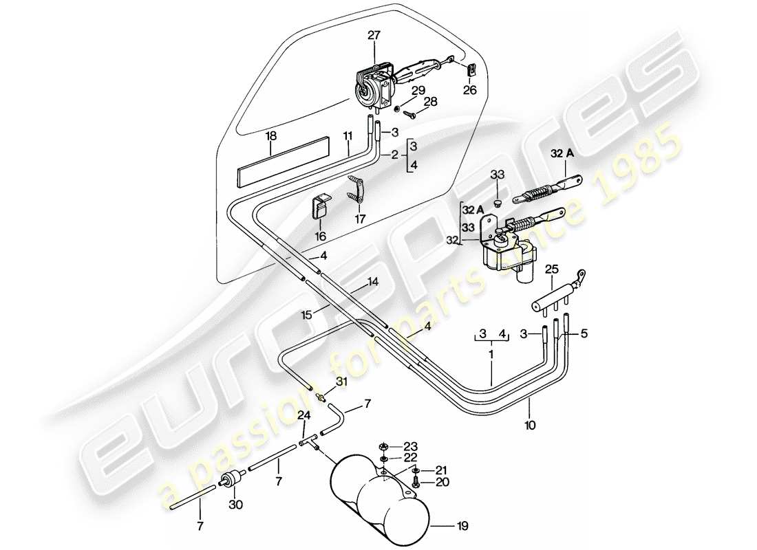 a part diagram from the porsche 1982 (928) parts catalogue