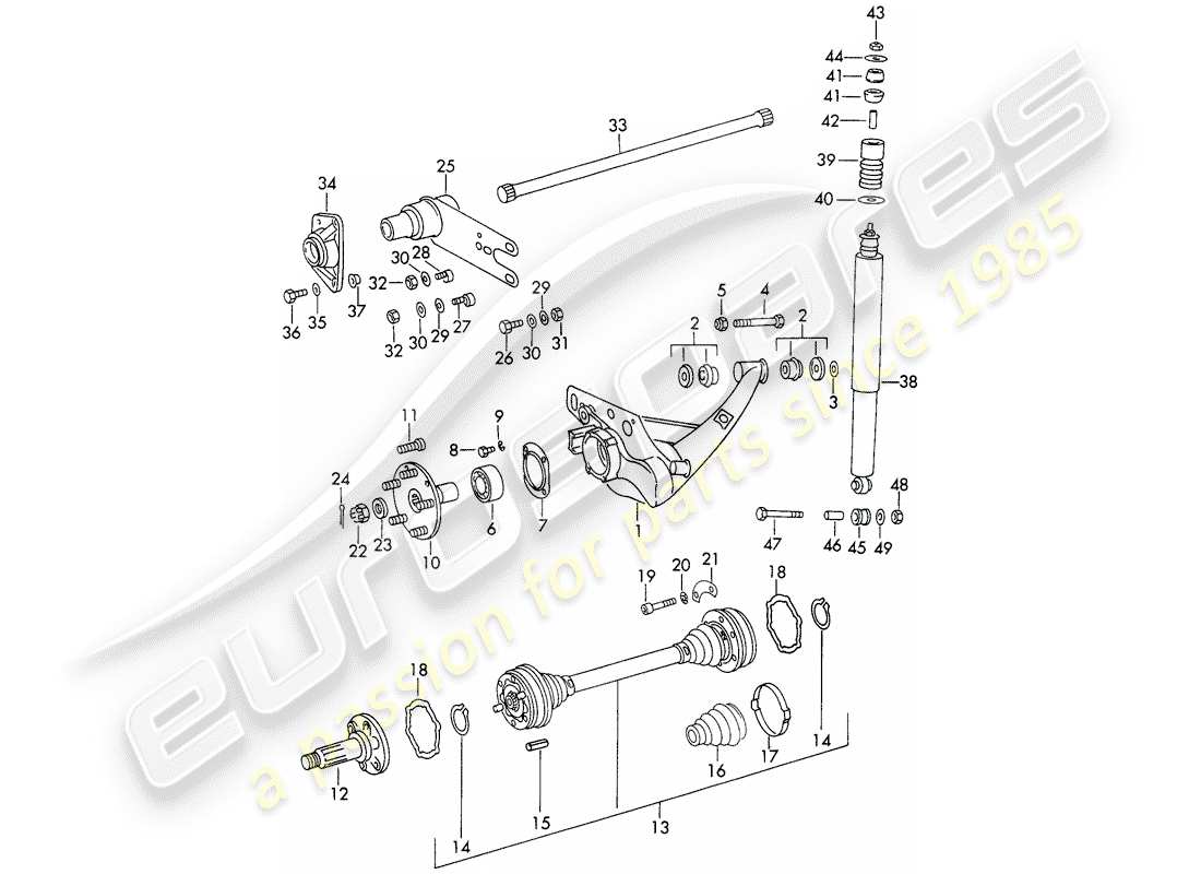 a part diagram from the porsche 911 parts catalogue
