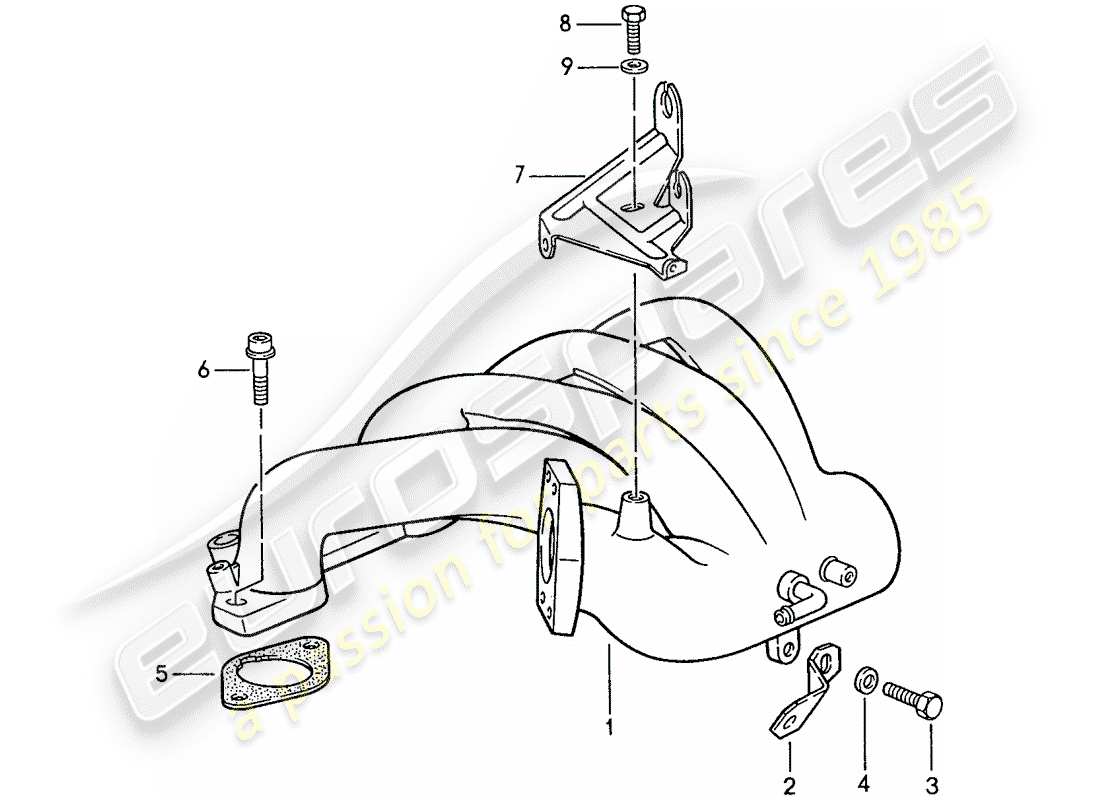 VIEW PARTS DIAGRAMS FROM THE PORSCHE 944 PARTS CATALOGUE a part diagram from the porsche 944 parts catalogue