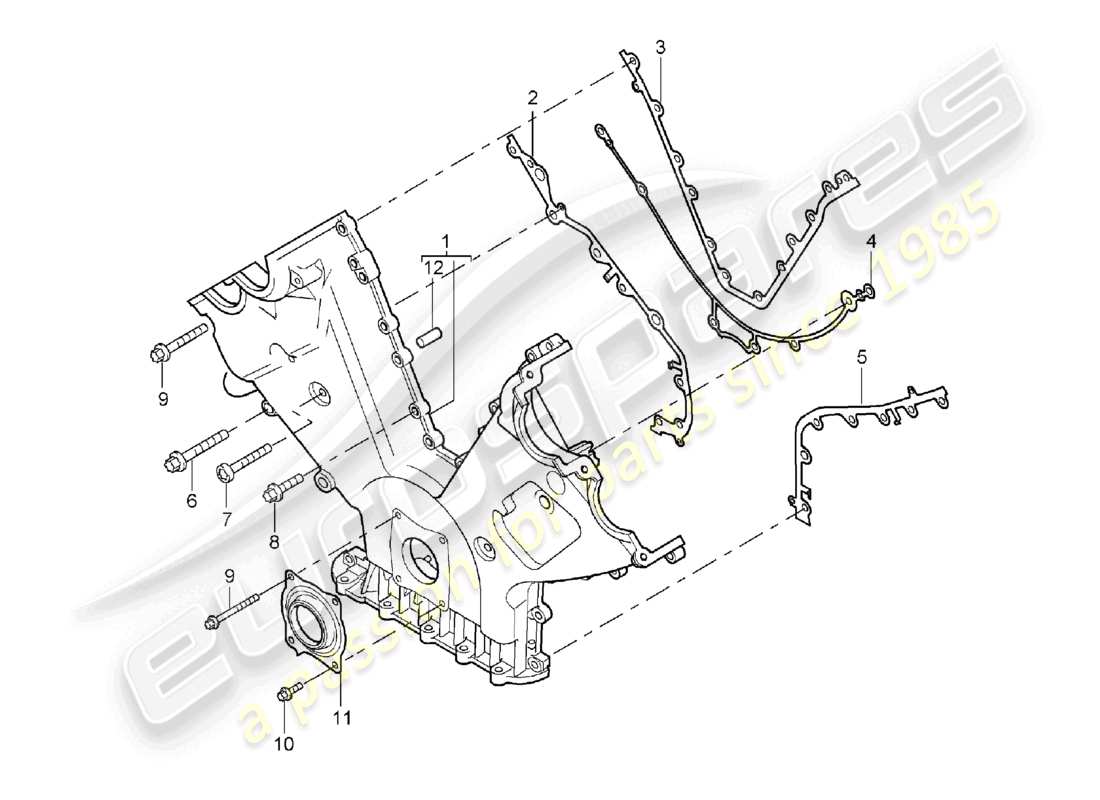 a part diagram from the porsche 2005 (cayenne e1 9pa) parts catalogue