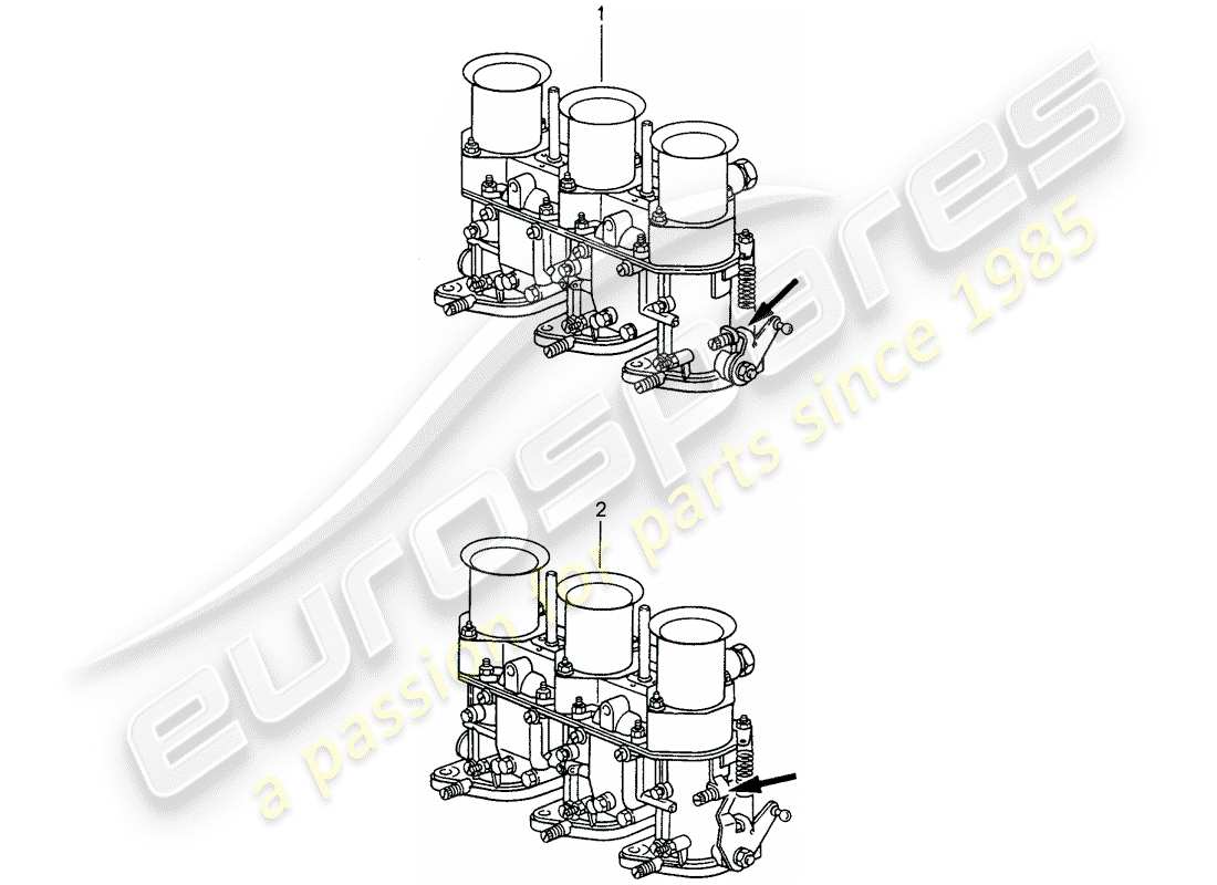 a part diagram from the porsche accessories and tequipment parts catalogue