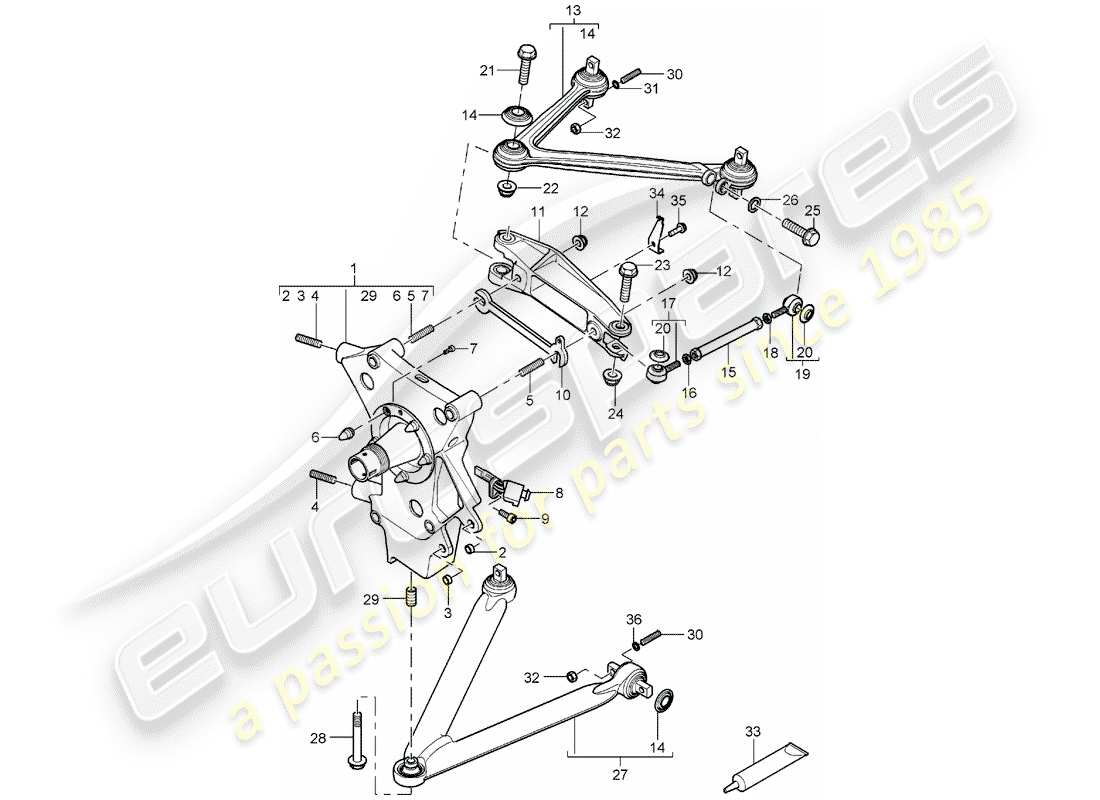 a part diagram from the porsche carrera gt parts catalogue