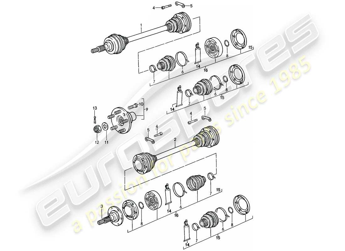a part diagram from the porsche 1988 (911) parts catalogue