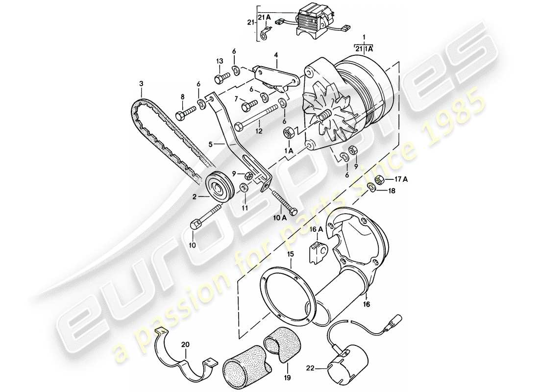 a part diagram from the porsche 1983 (928) parts catalogue