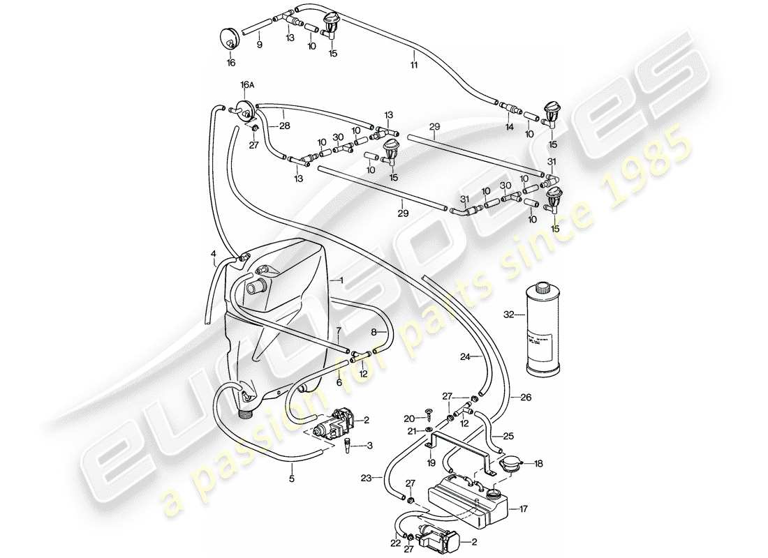 a part diagram from the porsche 1982 (928) parts catalogue