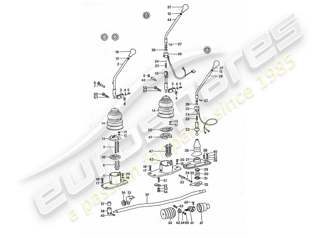 a part diagram from the porsche 911 parts catalogue