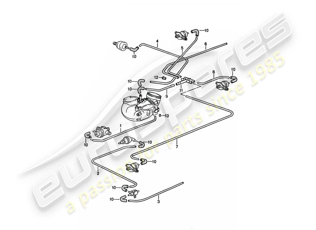 a part diagram from the porsche 1995 (928) parts catalogue