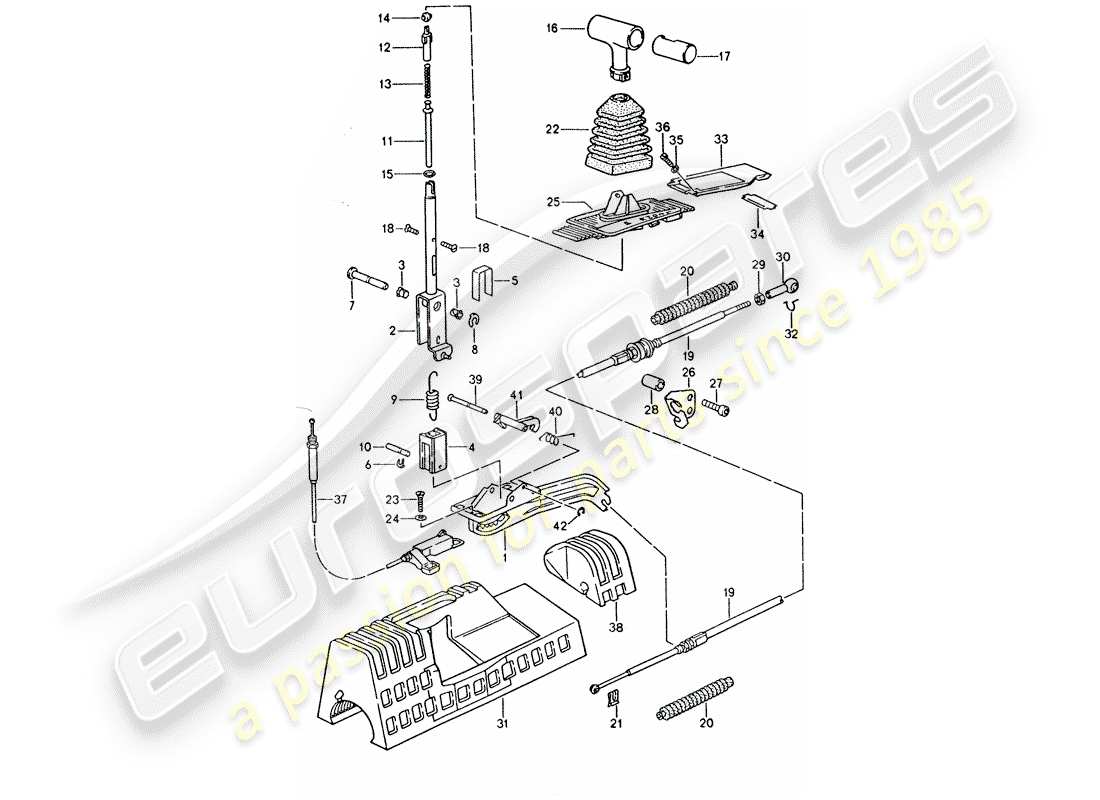 a part diagram from the porsche 1995 (928) parts catalogue