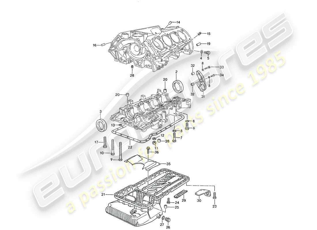 VIEW PARTS DIAGRAMS FROM THE PORSCHE 928 PARTS CATALOGUE a part diagram from the porsche 928 parts catalogue