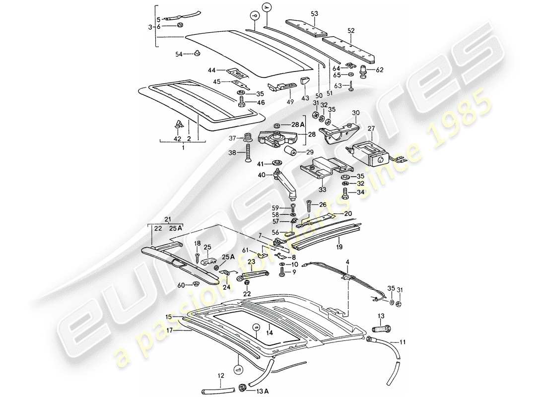 a part diagram from the porsche 993 parts catalogue