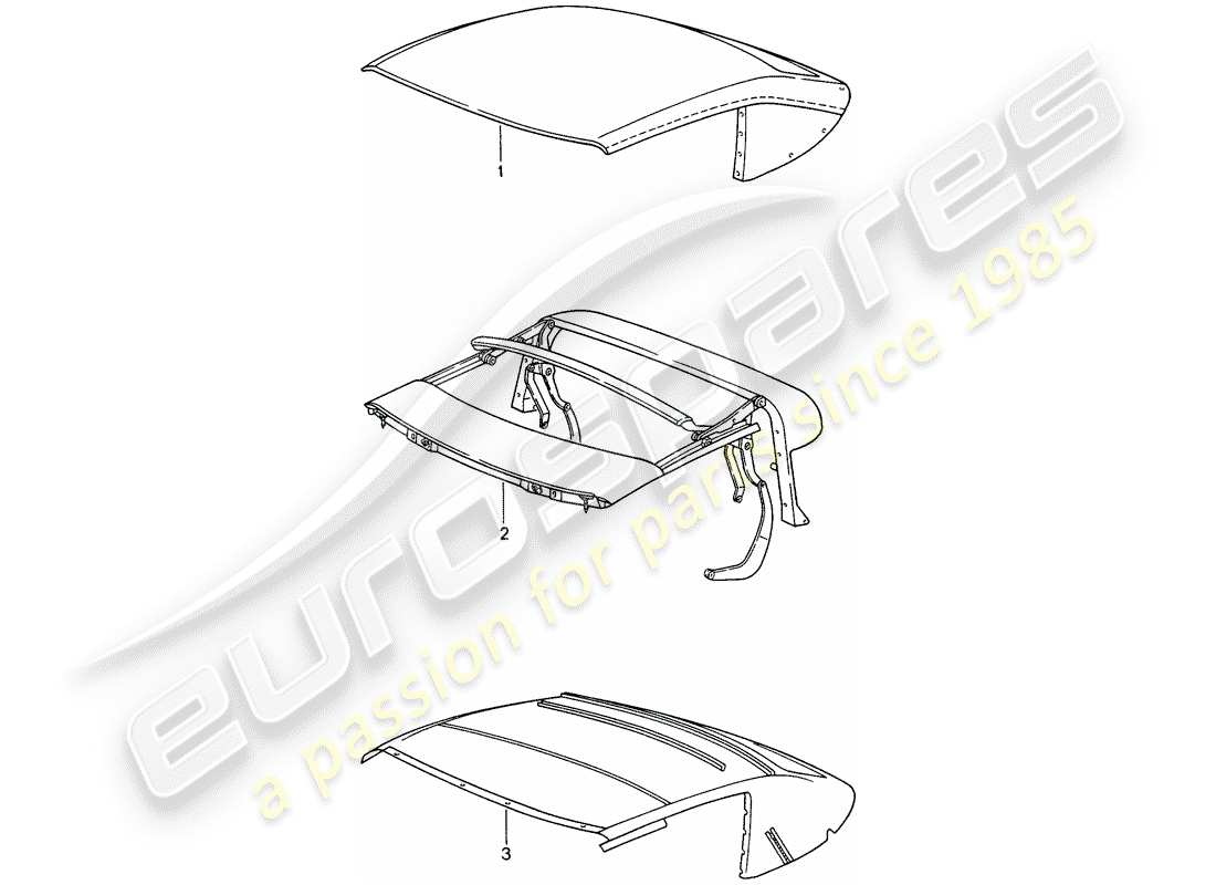 a part diagram from the porsche 993 parts catalogue
