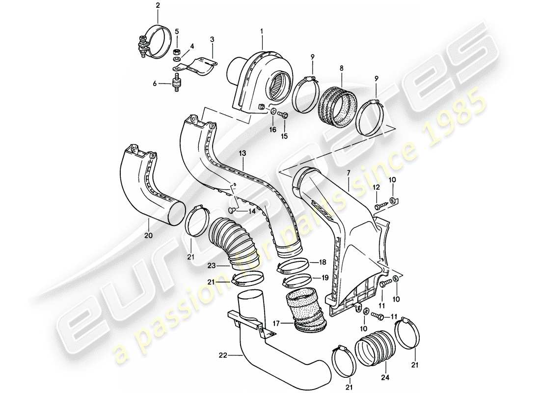 a part diagram from the porsche 911 parts catalogue