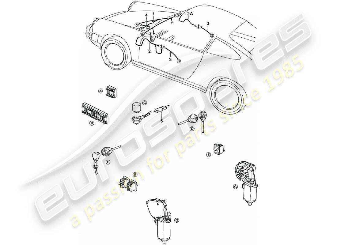 VIEW PARTS DIAGRAMS FROM THE PORSCHE 911 PARTS CATALOGUE a part diagram from the porsche 911 parts catalogue