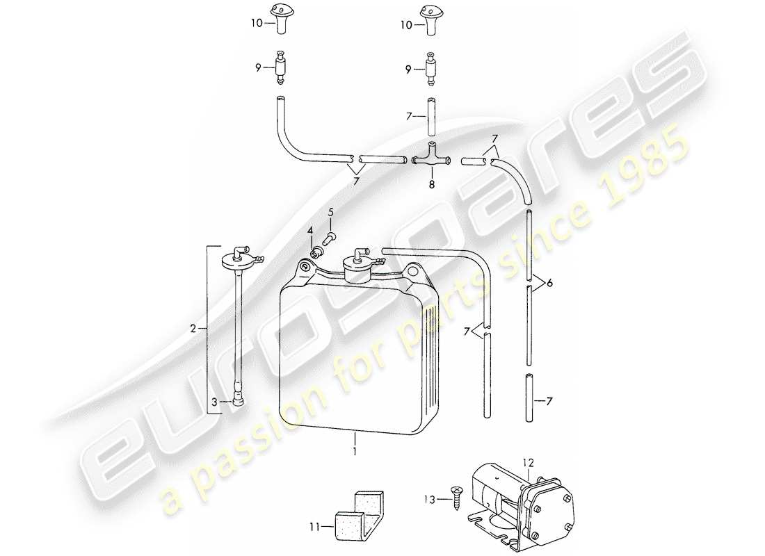 a part diagram from the porsche 1969 (911/912) parts catalogue