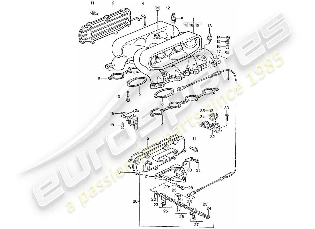 a part diagram from the porsche 1990 (928) parts catalogue