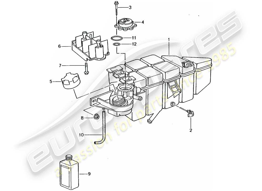 a part diagram from the porsche 2001 (996 gt3) parts catalogue