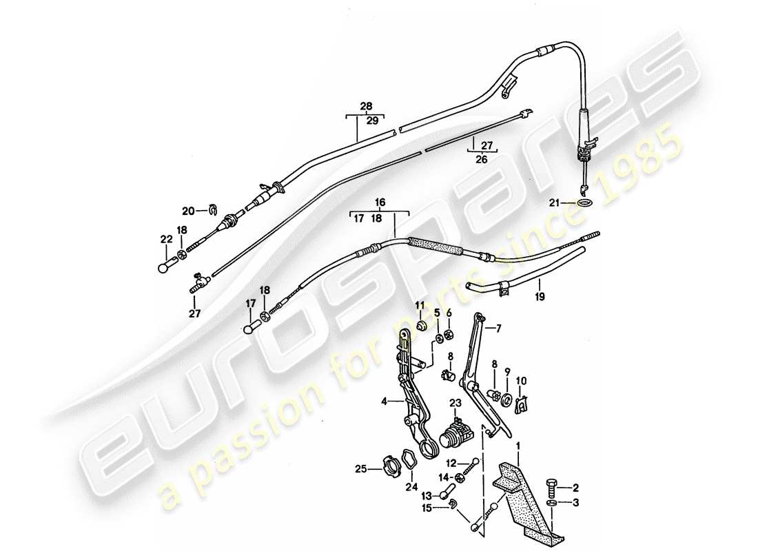 a part diagram from the porsche 1995 (928) parts catalogue