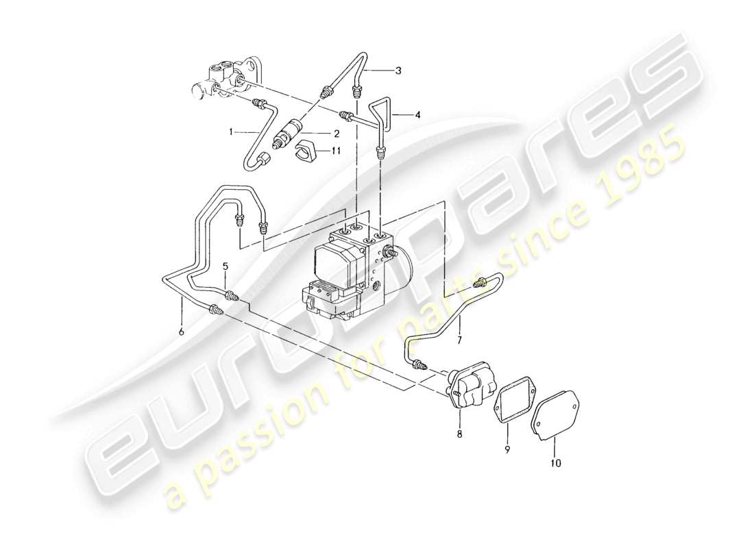 a part diagram from the porsche 2004 (986 boxster) parts catalogue