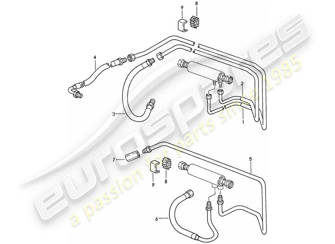a part diagram from the porsche 1984 (928) parts catalogue