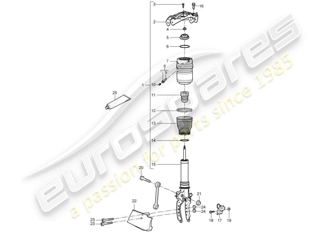 VIEW PARTS DIAGRAMS FROM THE PORSCHE CAYENNE PARTS CATALOGUE a part diagram from the porsche cayenne parts catalogue