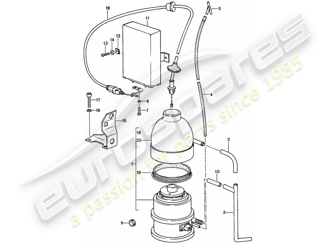 a part diagram from the porsche 1982 (928) parts catalogue