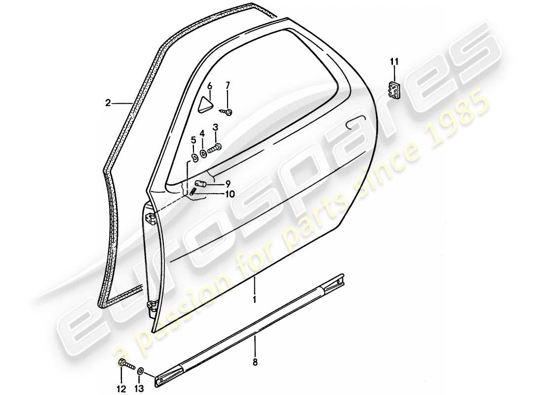 a part diagram from the porsche 1993 (928) parts catalogue