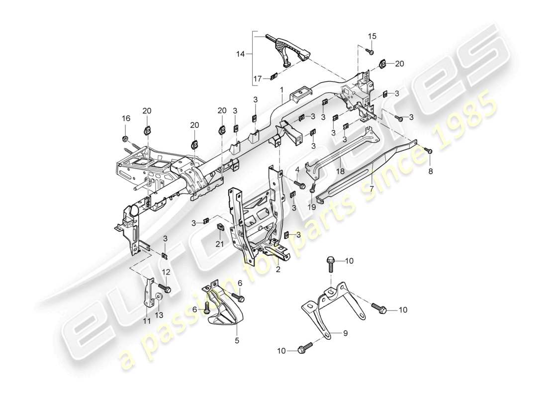 VIEW PARTS DIAGRAMS FROM THE PORSCHE CAYMAN PARTS CATALOGUE a part diagram from the porsche cayman parts catalogue