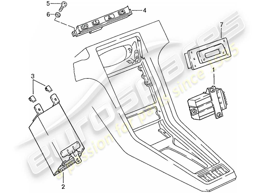 a part diagram from the porsche 1987 (928) parts catalogue