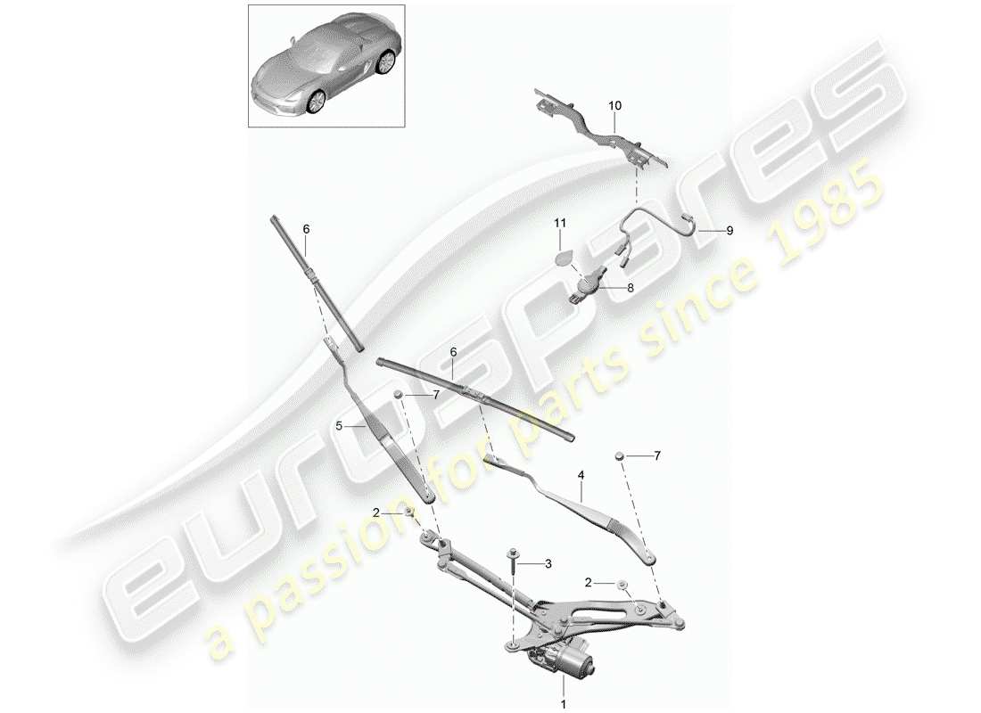 a part diagram from the porsche boxster parts catalogue
