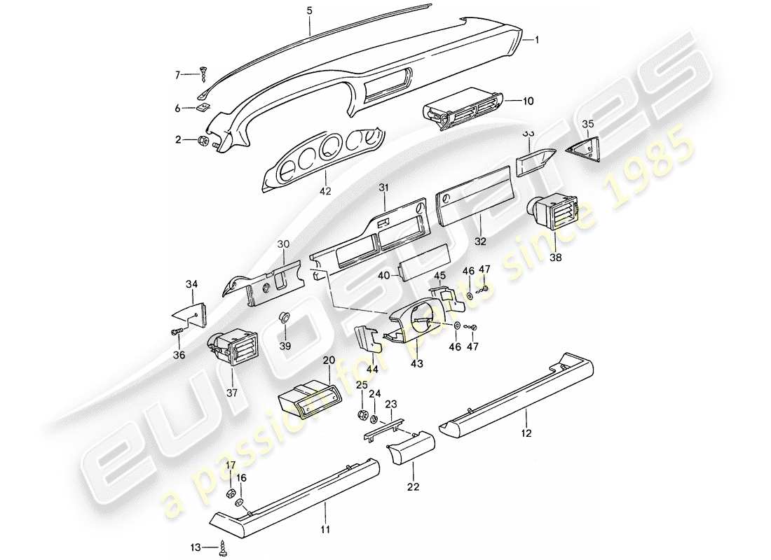a part diagram from the porsche 1988 (959) parts catalogue