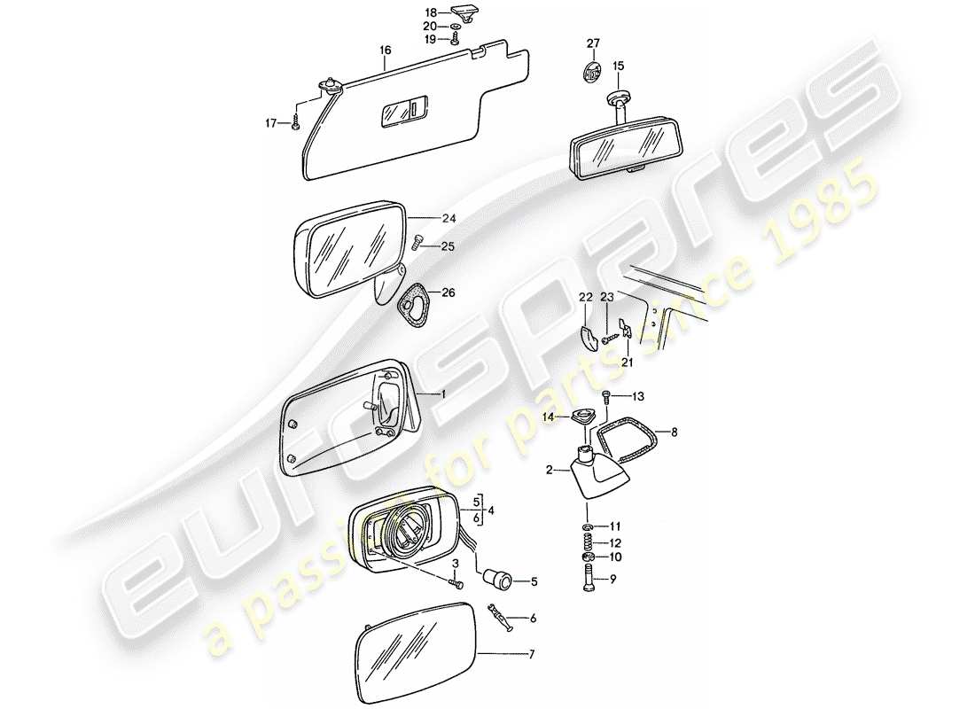 a part diagram from the porsche 1990 (944) parts catalogue