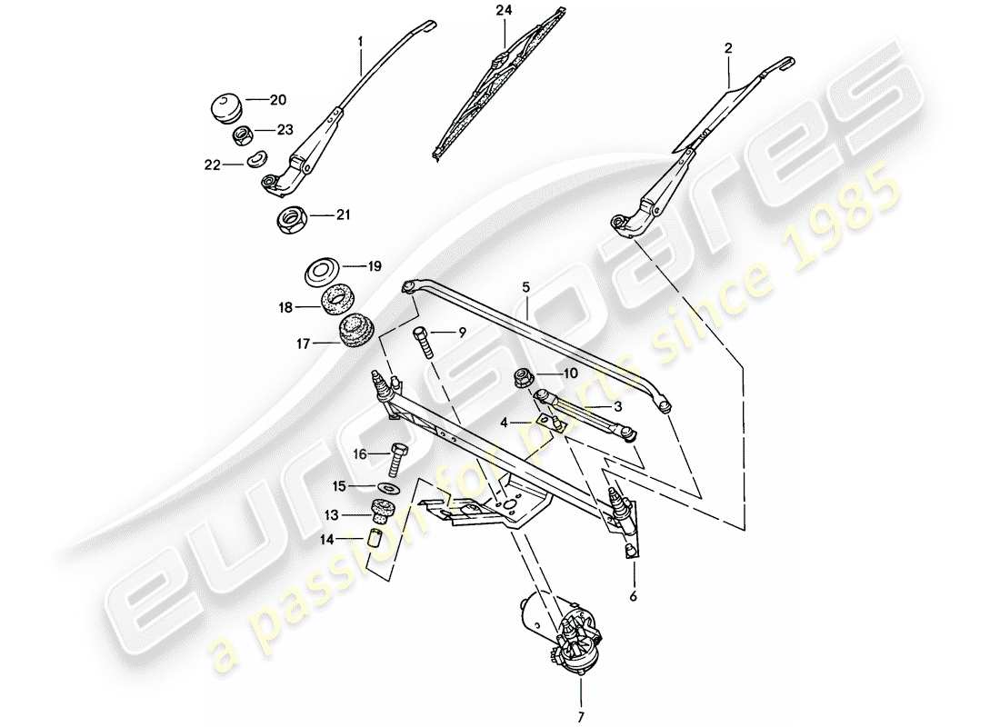 a part diagram from the porsche 1988 (944) parts catalogue