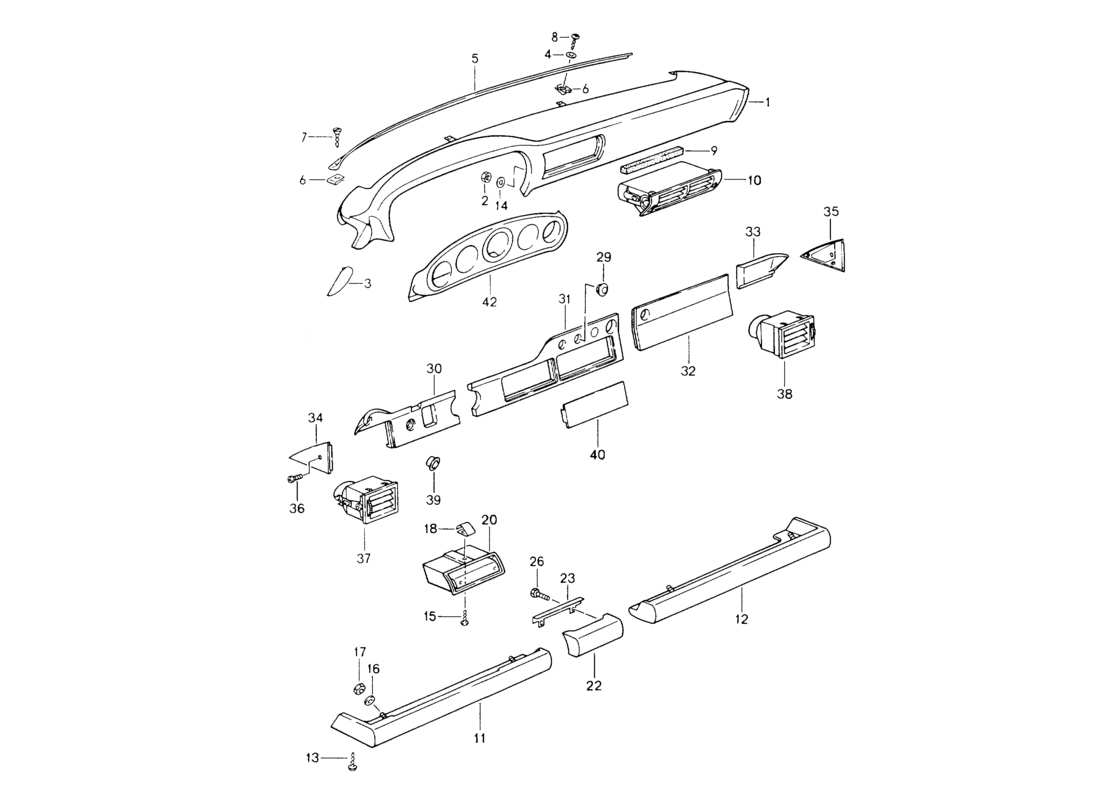 a part diagram from the porsche 964 parts catalogue
