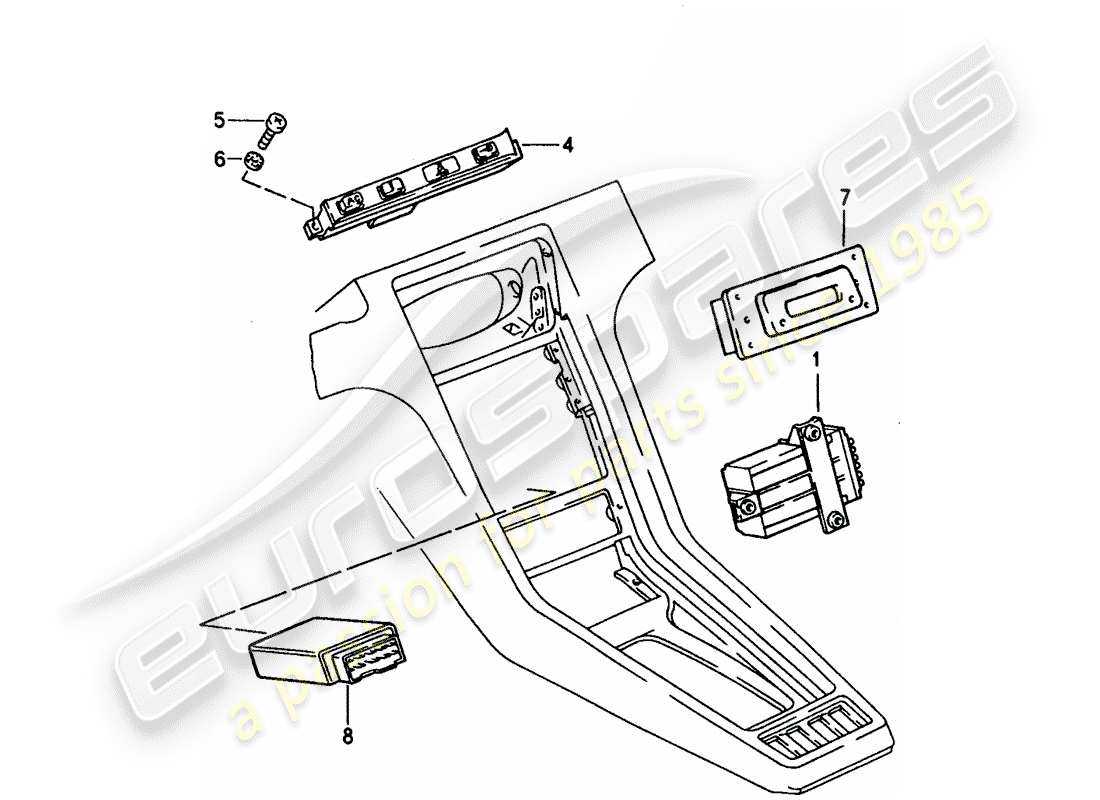 a part diagram from the porsche 1995 (928) parts catalogue