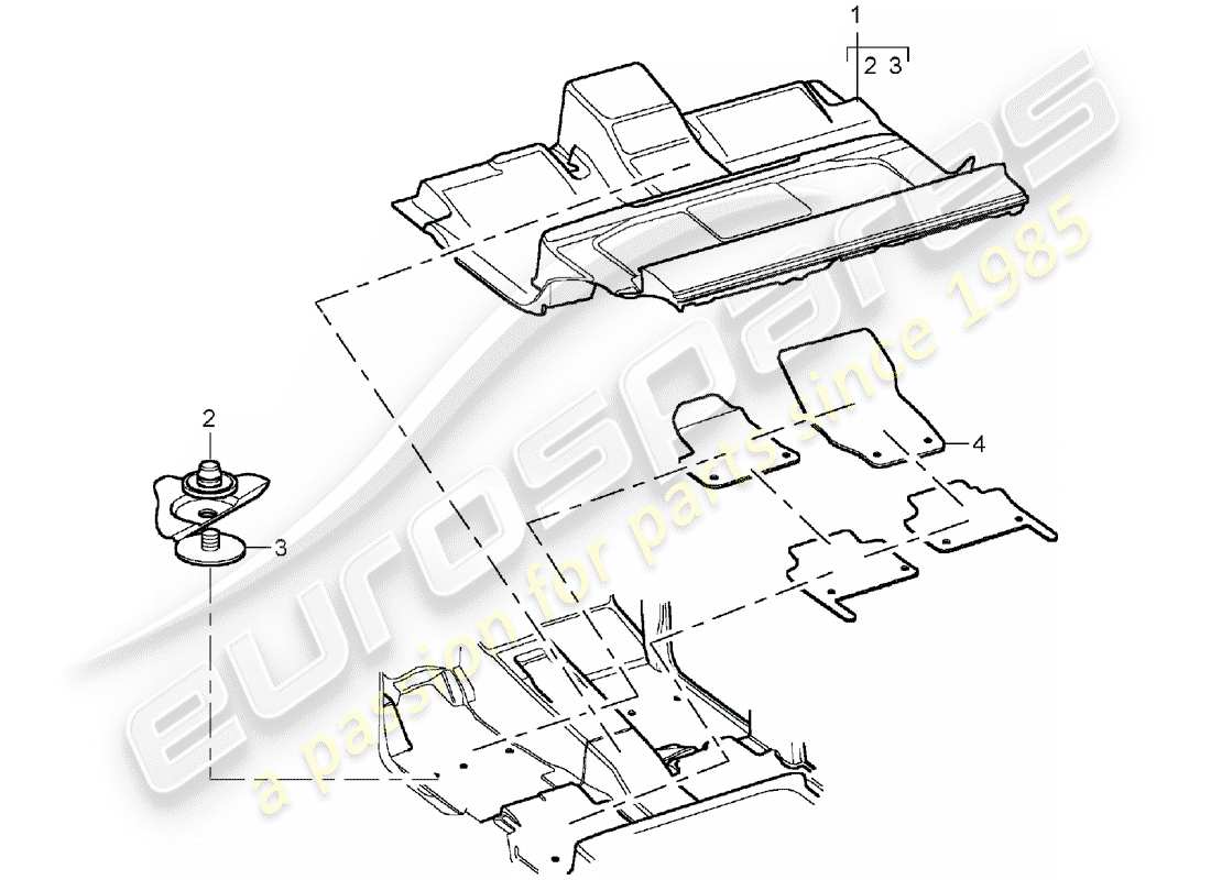 a part diagram from the porsche cayenne parts catalogue