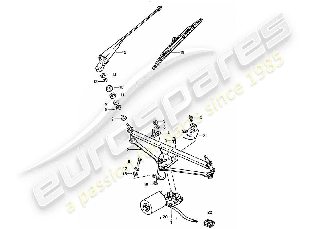 a part diagram from the porsche 1993 (928) parts catalogue
